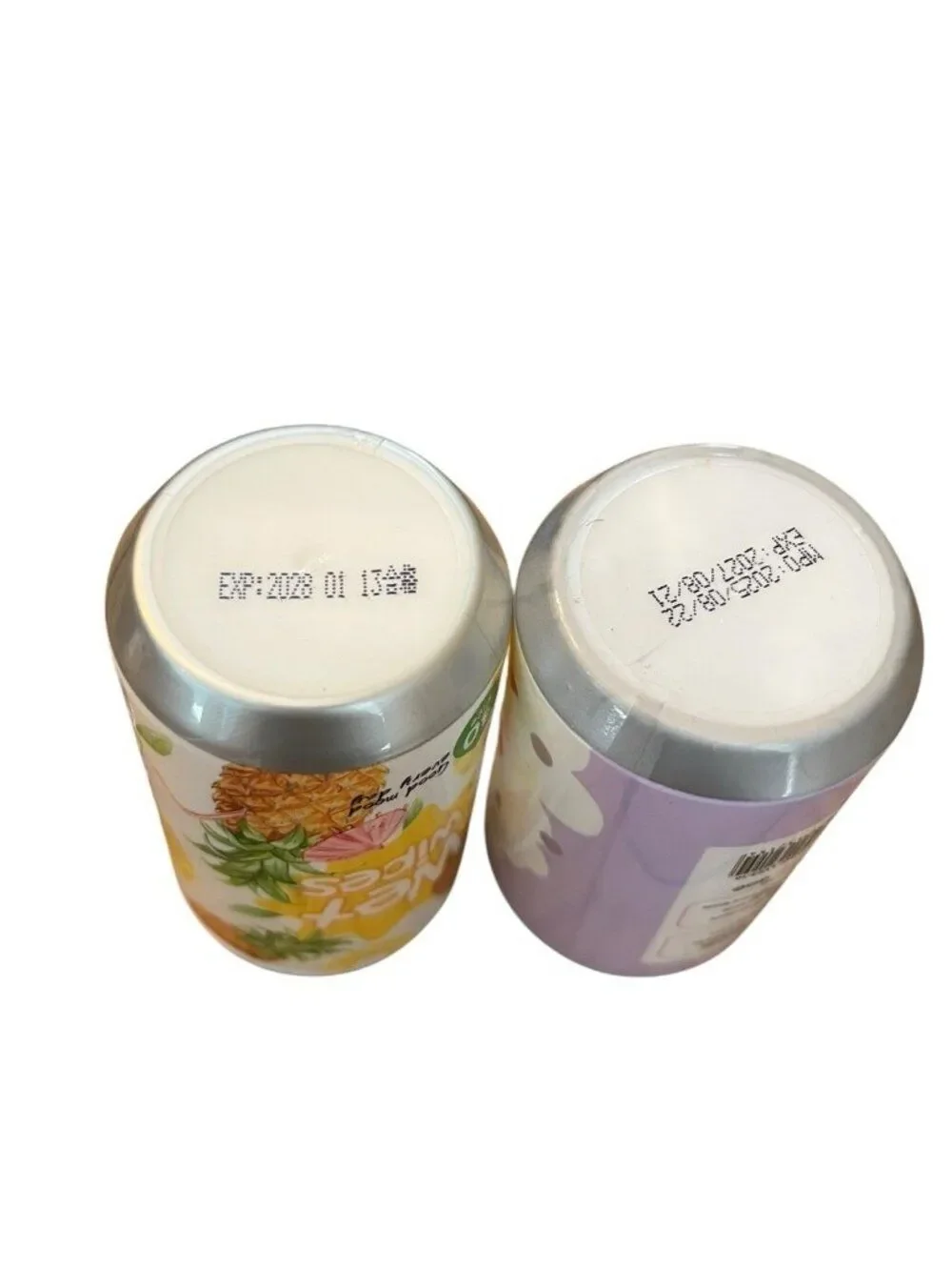 Lot of 2 Mini Canister Wet Wipes Key Chain Travel New